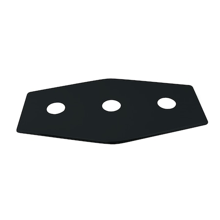 Westbrass Three-Hole Remodel Cover Plate for Bathtub and Shower Valves, Matte Black D505-62